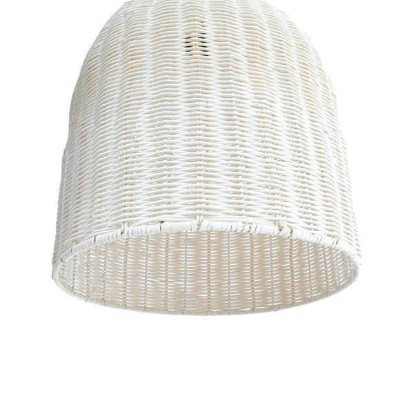 Lh Imports Campana Chandelier - Elegant Handwoven Rattan Design For Stunning Home Beautification And Style White Rattan,Iron Sky035-l