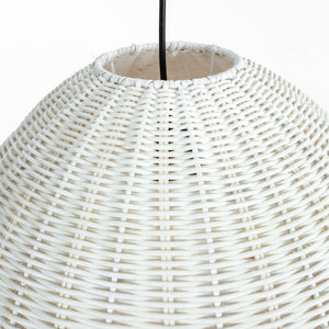 Lh Imports Campana Chandelier - Elegant Handwoven Rattan Design For Stunning Home Beautification And Style White Rattan,Iron Sky035-l