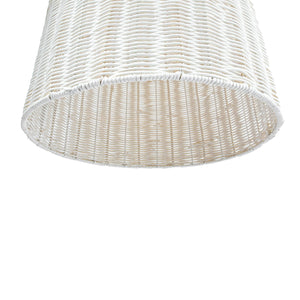 Lh Imports Campana Chandelier - Elegant Handwoven Rattan Design For Stunning Home Beautification And Style White Rattan,Iron Sky035-m