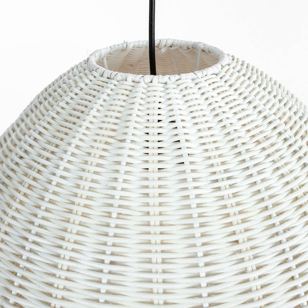 Lh Imports Campana Chandelier - Elegant Handwoven Rattan Design For Stunning Home Beautification And Style White Rattan,Iron Sky035-m