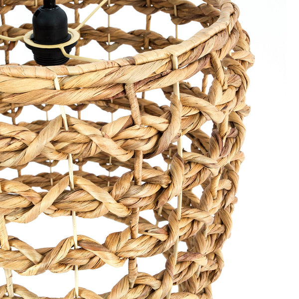 Lh Imports Hyacinth Round Chandelier - Elegant Water Hyacinth Weave Design For Stunning Home Illumination Brown Water Hyacinth,Iron Sky036