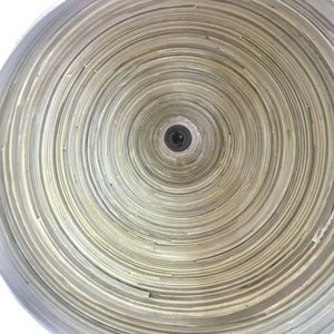 Lh Imports Lago Chandelier - Elegant Spun Bamboo Design With Smooth Curves, 43.3" Cord & Canopy Included Black,White Bamboo,Iron Sky038