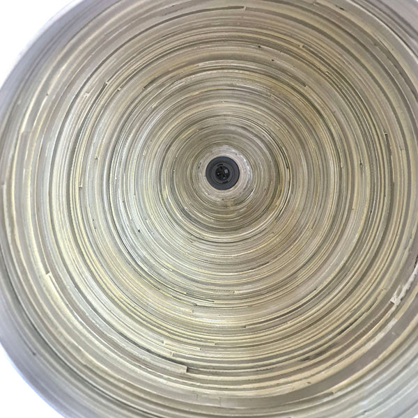 Lh Imports Lago Chandelier - Elegant Spun Bamboo Design With Smooth Curves, 43.3" Cord & Canopy Included Black,White Bamboo,Iron Sky038