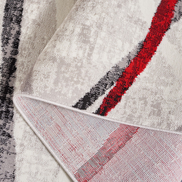 Safavieh Skyler 112 Power Loomed 55% Polypropylene, 40% Jute, 5% Polyester Modern Rug Ivory Grey / Red SKY112P-9