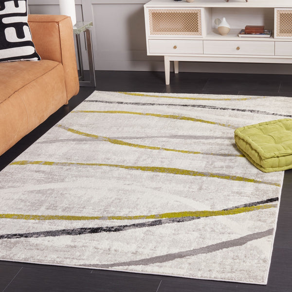 Safavieh Skyler 112 Power Loomed 55% Polypropylene, 40% Jute, 5% Polyester Modern Rug Ivory Grey / Green SKY112Y-9