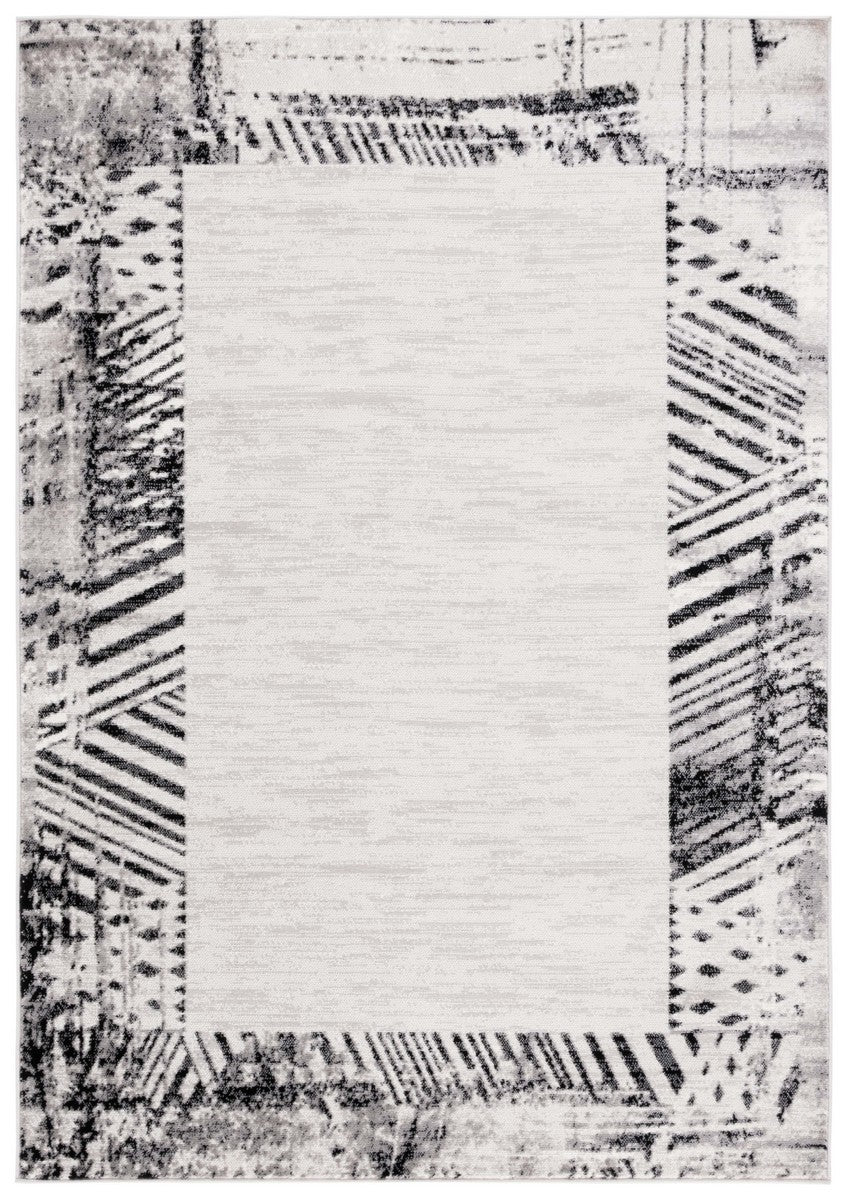 Safavieh Skyler 114 Power Loomed 55% Polypropylene, 40% Jute, 5% Polyester Modern Rug Ivory Grey / Black SKY114A-9