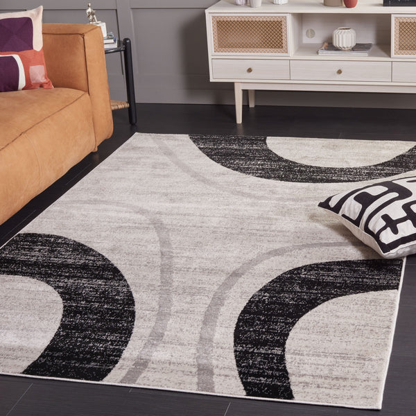 Safavieh Skyler 115 Power Loomed 55% Polypropylene, 40% Jute, 5% Polyester Modern Rug Ivory Grey / Black SKY115A-9