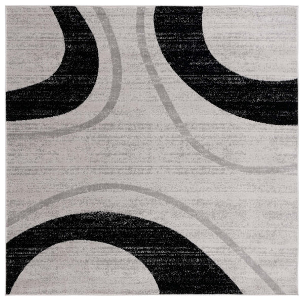 Safavieh Skyler 115 Power Loomed 55% Polypropylene, 40% Jute, 5% Polyester Modern Rug Ivory Grey / Black SKY115A-7SQ