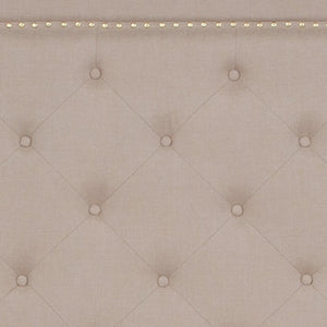 English Elm Brighton Full Size Tufted Upholstered Platform Bed – Elegant Design with Arched Headboard & Nailhead Trim Beige In Stock. Usually ships in 24 - 48 business hours SL-BK4-F-B-GG