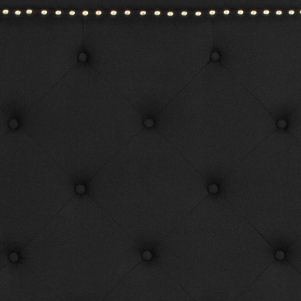 English Elm Brighton Full Size Tufted Upholstered Platform Bed – Elegant Design with Arched Headboard & Nailhead Trim Black In Stock. Usually ships in 24 - 48 business hours SL-BK4-F-BK-GG