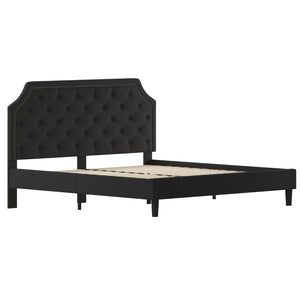 English Elm Brighton Full Size Tufted Upholstered Platform Bed – Elegant Design with Arched Headboard & Nailhead Trim Black In Stock. Usually ships in 24 - 48 business hours SL-BK4-K-BK-GG