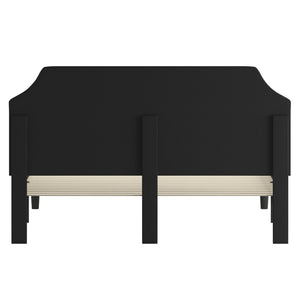 English Elm Brighton Full Size Tufted Upholstered Platform Bed – Elegant Design with Arched Headboard & Nailhead Trim Black In Stock. Usually ships in 24 - 48 business hours SL-BK4-K-BK-GG