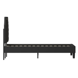 English Elm Brighton Full Size Tufted Upholstered Platform Bed – Elegant Design with Arched Headboard & Nailhead Trim Black In Stock. Usually ships in 24 - 48 business hours SL-BK4-K-BK-GG