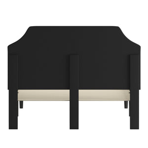 English Elm Brighton Full Size Tufted Upholstered Platform Bed – Elegant Design with Arched Headboard & Nailhead Trim Black In Stock. Usually ships in 24 - 48 business hours SL-BK4-Q-BK-GG