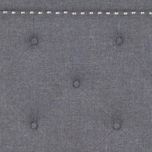 English Elm Brighton Full Size Tufted Upholstered Platform Bed – Elegant Design with Arched Headboard & Nailhead Trim Light Gray In Stock. Usually ships in 24 - 48 business hours SL-BK4-T-LG-GG