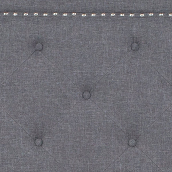 English Elm Brighton Full Size Tufted Upholstered Platform Bed – Elegant Design with Arched Headboard & Nailhead Trim Light Gray In Stock. Usually ships in 24 - 48 business hours SL-BK4-T-LG-GG