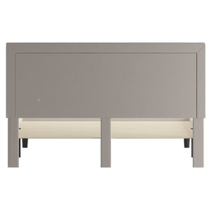 English Elm Roxbury Full Size Tufted Upholstered Platform Bed with Modern Design and Sturdy Support System Beige In Stock. Usually ships in 24 - 48 business hours SL-BK5-K-B-GG