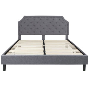 English Elm Brighton Full Size Tufted Upholstered Platform Bed with Pocket Spring Mattress for Modern Comfort Light Gray In Stock. Usually ships in 24 - 48 business hours SL-BM10-12-GG