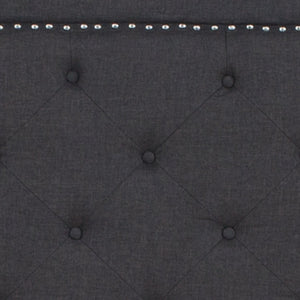 English Elm Brighton Full Size Tufted Upholstered Platform Bed with Pocket Spring Mattress for Modern Comfort Dark Gray SL-BM10-16-GG