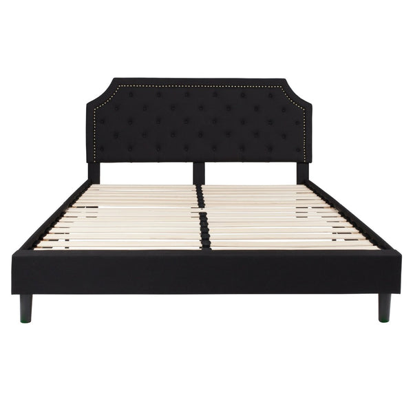 English Elm Brighton Full Size Tufted Upholstered Platform Bed with Pocket Spring Mattress for Modern Comfort Black In Stock. Usually ships in 24 - 48 business hours SL-BM10-8-GG