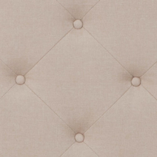 English Elm Brighton Queen Size Upholstered Platform Bed Set with Stylish Tufted Headboard & Hybrid Mattress Beige SL-BMF-3-GG