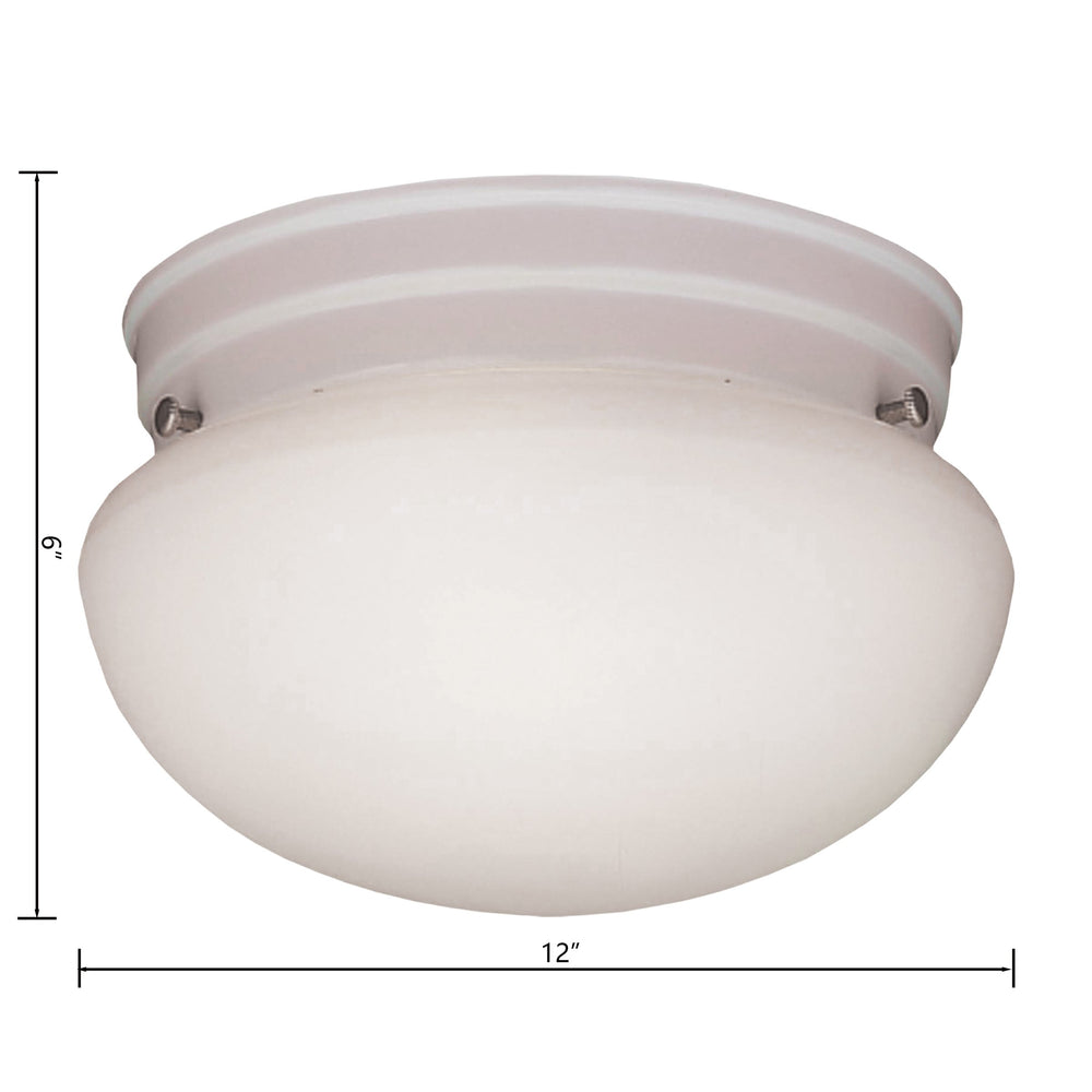 Thomas Lighting Elowen Three Light Flush Mount White Bubble Glass Shades for Bedroom or Hallway SL3288