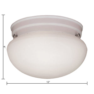 Thomas Lighting Elowen Three Light Flush Mount White Bubble Glass Shades for Bedroom or Hallway SL3288