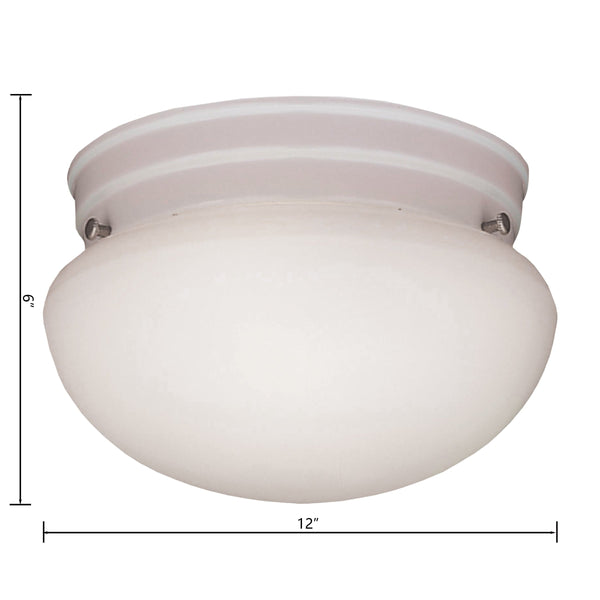 Thomas Lighting Elowen Three Light Flush Mount White Bubble Glass Shades for Bedroom or Hallway SL3288