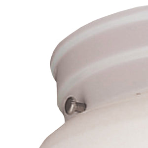 Thomas Lighting Elowen Three Light Flush Mount White Bubble Glass Shades for Bedroom or Hallway SL3288