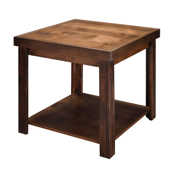 Legends Furniture Bridgevine Home Sausalito 24" Side Table, No Assembly Required, Whiskey Finish Barnwood And White Wash, Brown Knotty Alder Solids And Veneers Sl4110.Wky