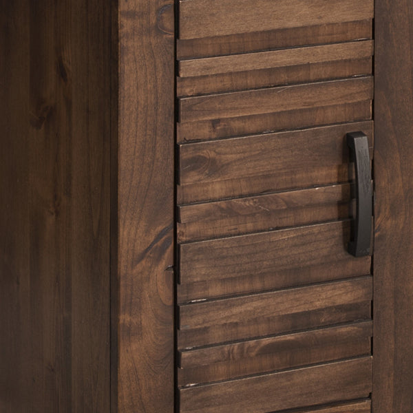 Legends Furniture Bridgevine Home Sausalito 14" Chairside Table, No Assembly Required, Whiskey Finish Whiskey, Brown Knotty Alder Solids And Veneers Sl4520.Wky