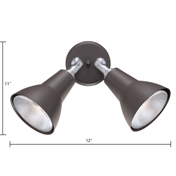 Thomas Lighting Daley Matte Metal Two Light Outdoor Wall Sconce for Entryways and Covered Patios Black 11 inches SL494227