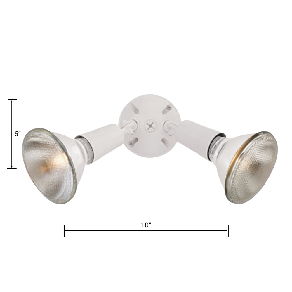 Thomas Lighting Daley Matte Metal Two Light Outdoor Wall Sconce for Entryways and Covered Patios White 6 inches SL49468