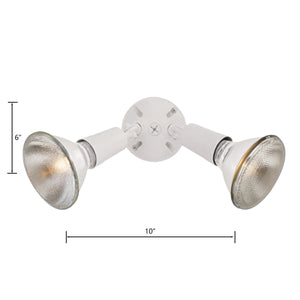 Thomas Lighting Daley Matte Metal Two Light Outdoor Wall Sconce for Entryways and Covered Patios White 6 inches SL49468