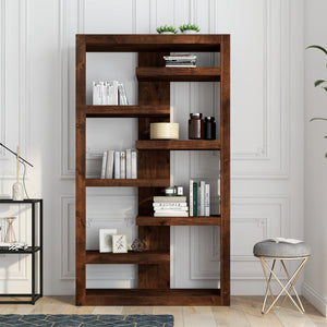 Legends Furniture Bridgevine Home Sausalito 72 Inch High 6-shelf Bookcase, No Assembly Required, Whiskey Finish Whiskey, Brown Knotty Alder Solids And Veneers Sl6972.Wky