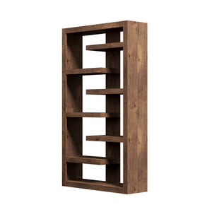 Legends Furniture Bridgevine Home Sausalito 72 Inch High 6-shelf Bookcase, No Assembly Required, Whiskey Finish Whiskey, Brown Knotty Alder Solids And Veneers Sl6972.Wky