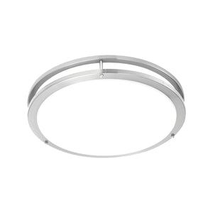 Thomas Lighting Clarion Architectural LED Flush Mount with Glass Diffuser for Modern Interiors Nickel 14 inches SL705078