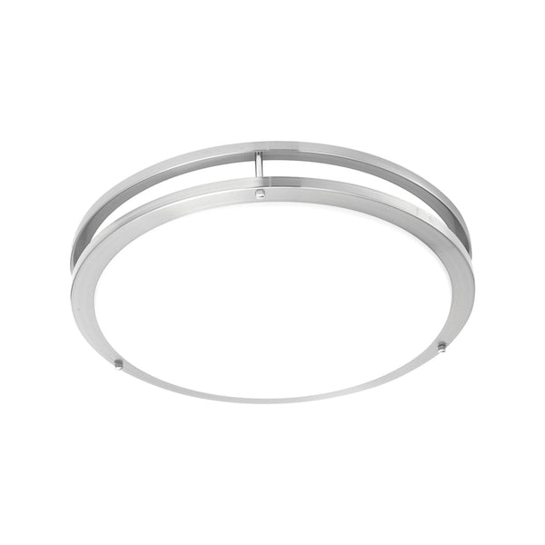 Thomas Lighting Clarion Architectural LED Flush Mount with Glass Diffuser for Modern Interiors Nickel 14 inches SL705078