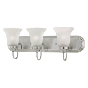 Thomas Lighting Whitmore Three Light Vanity Bar with Tulip Shades and Satin Pewter Metal Finish 24 inches SL710341