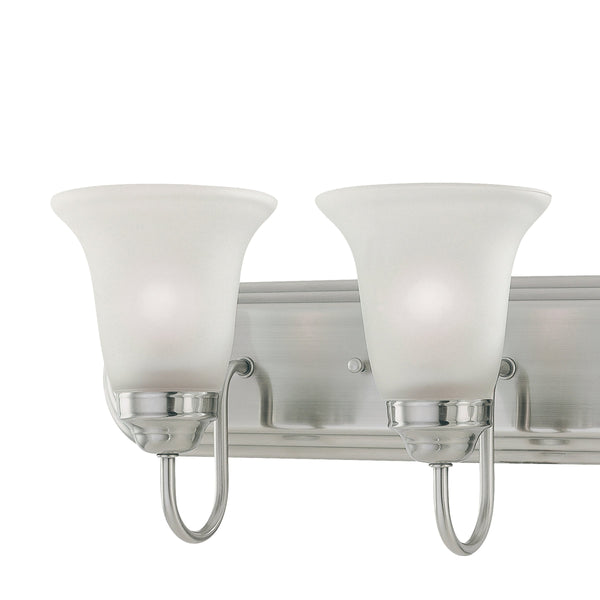 Thomas Lighting Whitmore Three Light Vanity Bar with Tulip Shades and Satin Pewter Metal Finish 24 inches SL710341