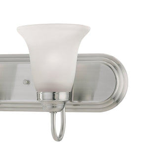 Thomas Lighting Whitmore Three Light Vanity Bar with Tulip Shades and Satin Pewter Metal Finish 24 inches SL710341