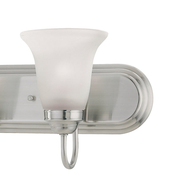Thomas Lighting Whitmore Three Light Vanity Bar with Tulip Shades and Satin Pewter Metal Finish 24 inches SL710341