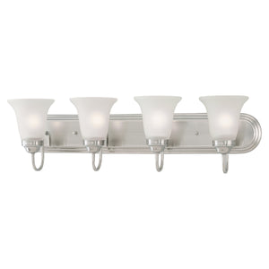 Thomas Lighting Whitmore Three Light Vanity Bar with Tulip Shades and Satin Pewter Metal Finish 30 inches SL710441