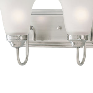 Thomas Lighting Whitmore Three Light Vanity Bar with Tulip Shades and Satin Pewter Metal Finish 30 inches SL710441