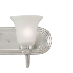 Thomas Lighting Whitmore Three Light Vanity Bar with Tulip Shades and Satin Pewter Metal Finish 30 inches SL710441