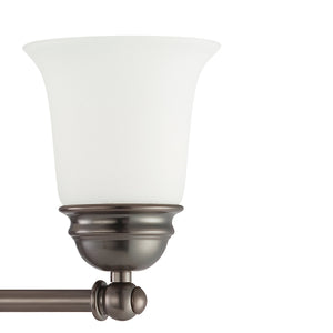 Thomas Lighting Bella Two Light Vanity Bar Brushed Metal Dome Glass Shades for Traditional Bathrooms 24.5 inches Bronze SL714415