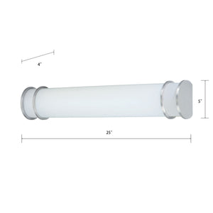 Thomas Lighting Clarion Brushed Nickel Wall Sconce with Opaque Glass Diffuser for Bath or Hallway SL716578