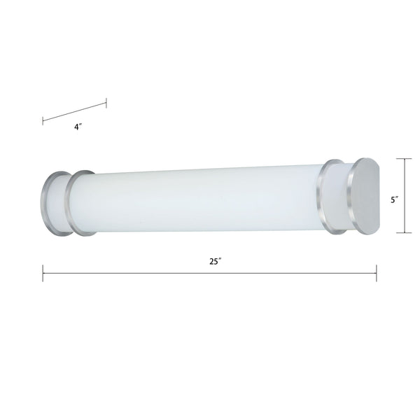 Thomas Lighting Clarion Brushed Nickel Wall Sconce with Opaque Glass Diffuser for Bath or Hallway SL716578