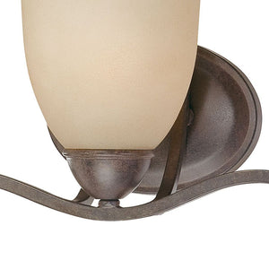 Thomas Lighting Triton Three Light Wall Sconce with Bell Glass Shades for Hallway or Dining Room Bronze 21 inches SL717322