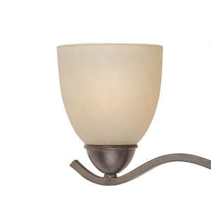 Thomas Lighting Triton Three Light Wall Sconce with Bell Glass Shades for Hallway or Dining Room Bronze 21 inches SL717322
